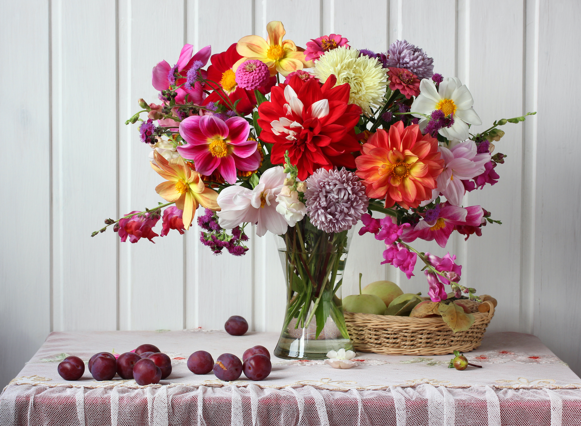 Mixed Flowers In A Vase