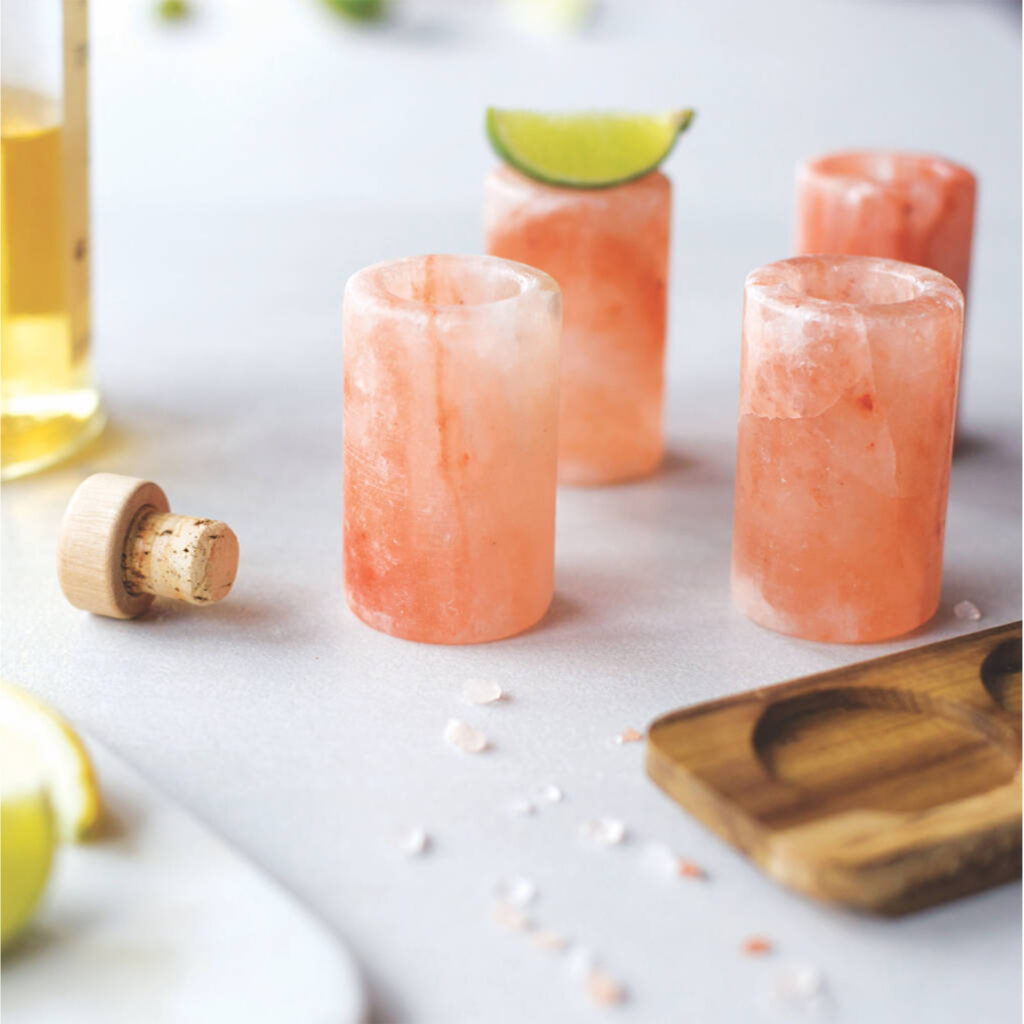 Himalayan salt tequila glasses