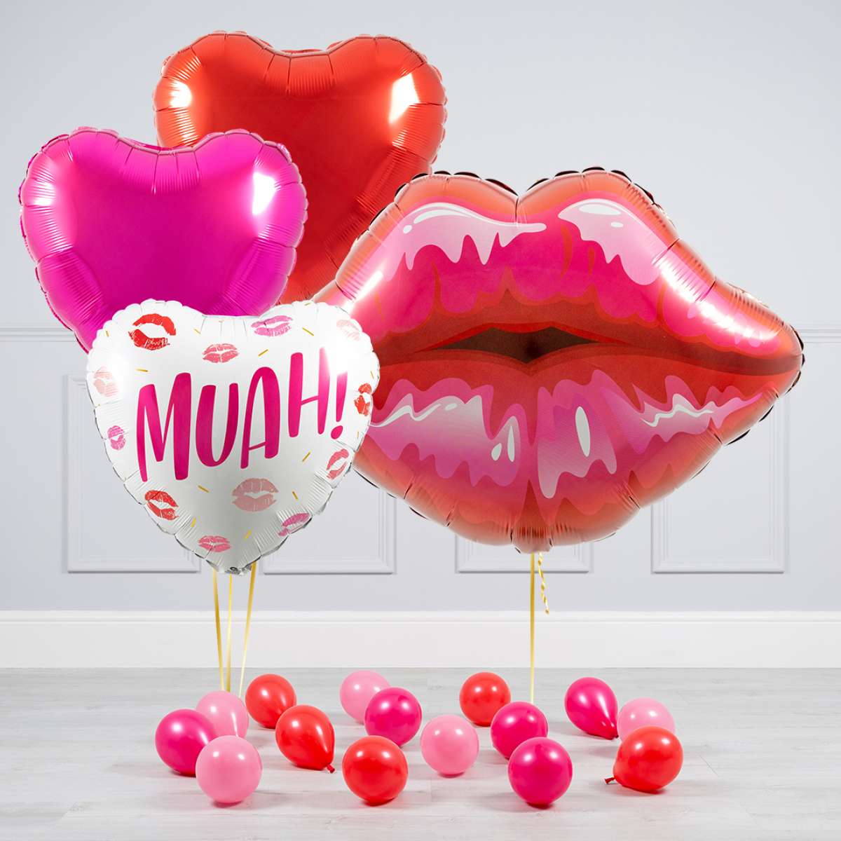 kiss balloons & heart balloons with small latex balloons