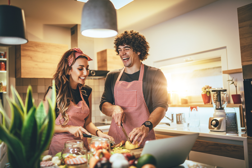 Couple Cooking Together