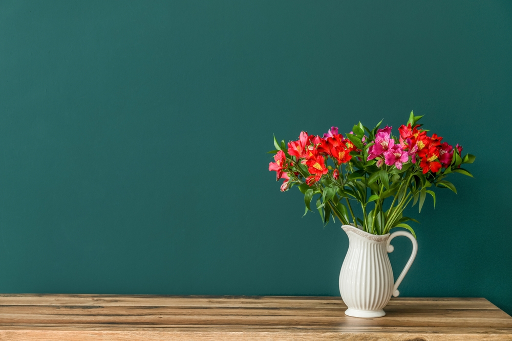 Alstroemeria In A Vase