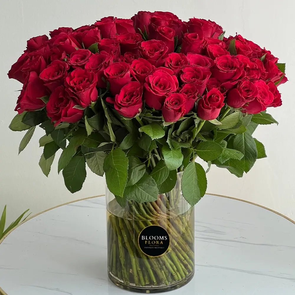 Red Roses In A Vase