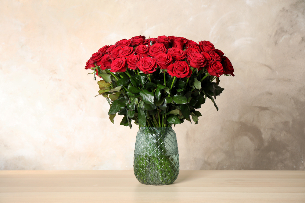 Red Roses In A Vase