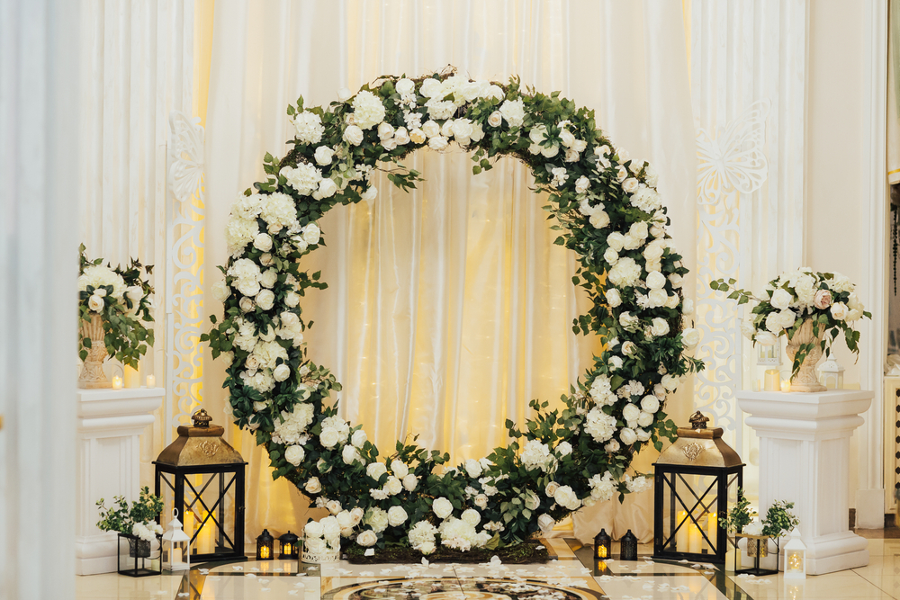 flower ceremony circles for a wedding