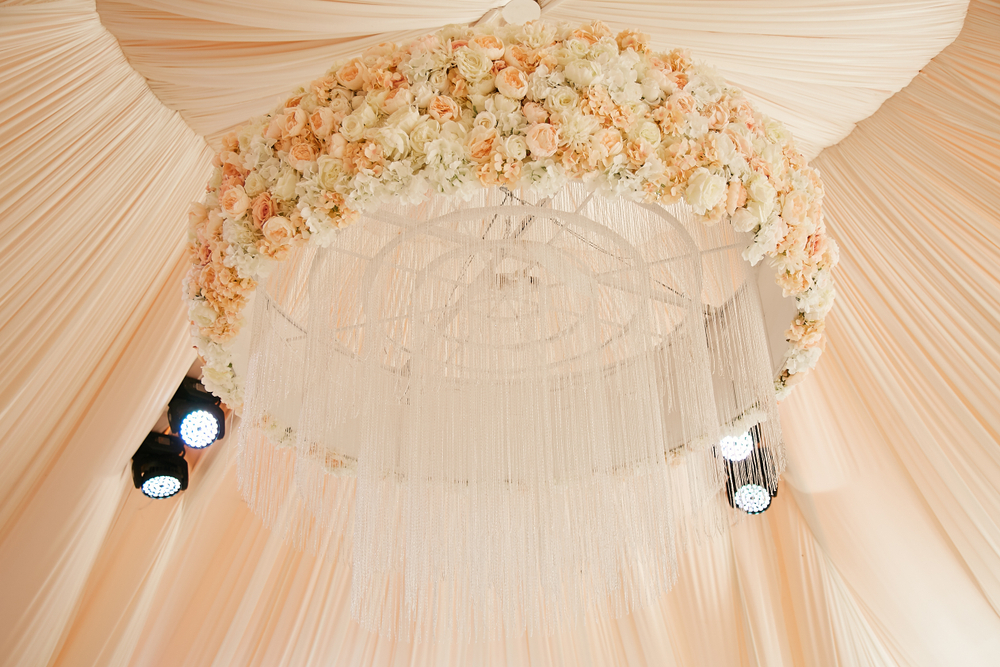 floral ceremony circle chandelier