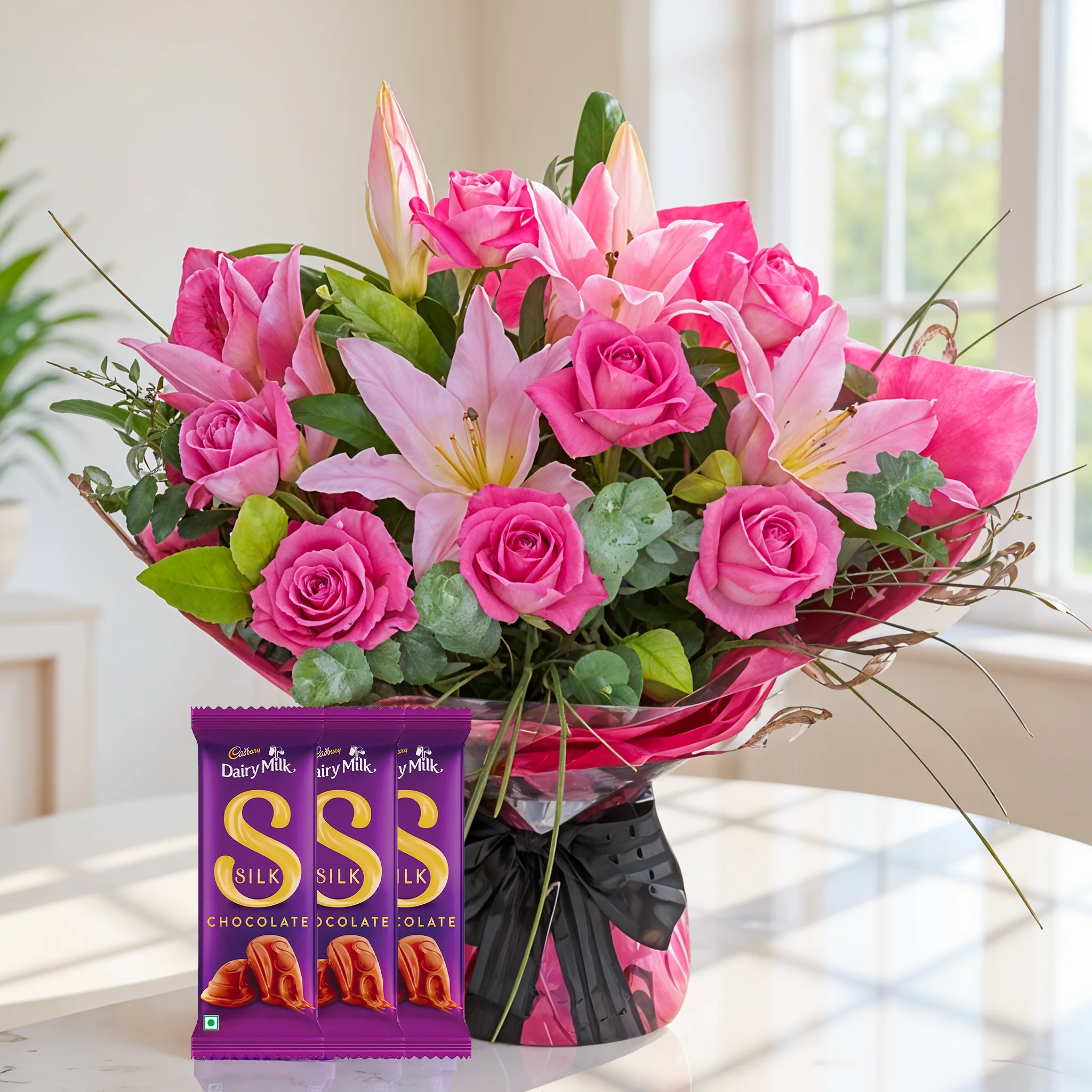 Perfect Birthday Flower Bouquet Ideas for Everyone 7 MixedFlowersBouquetChocolate 1753095823804
